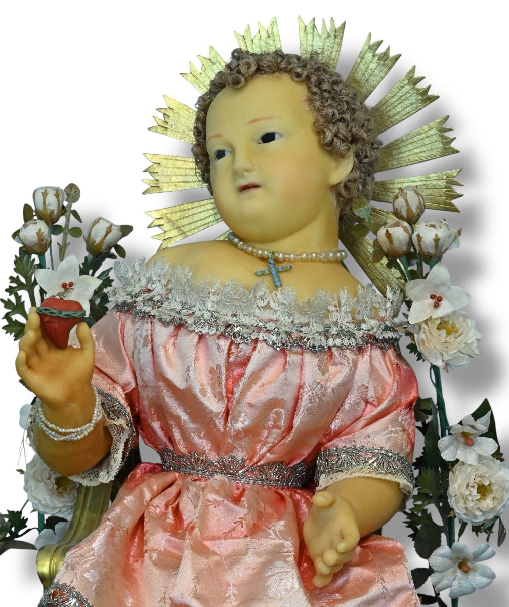 Dolce Cuore di Gesù in Cera - Napoli 1880-photo-3